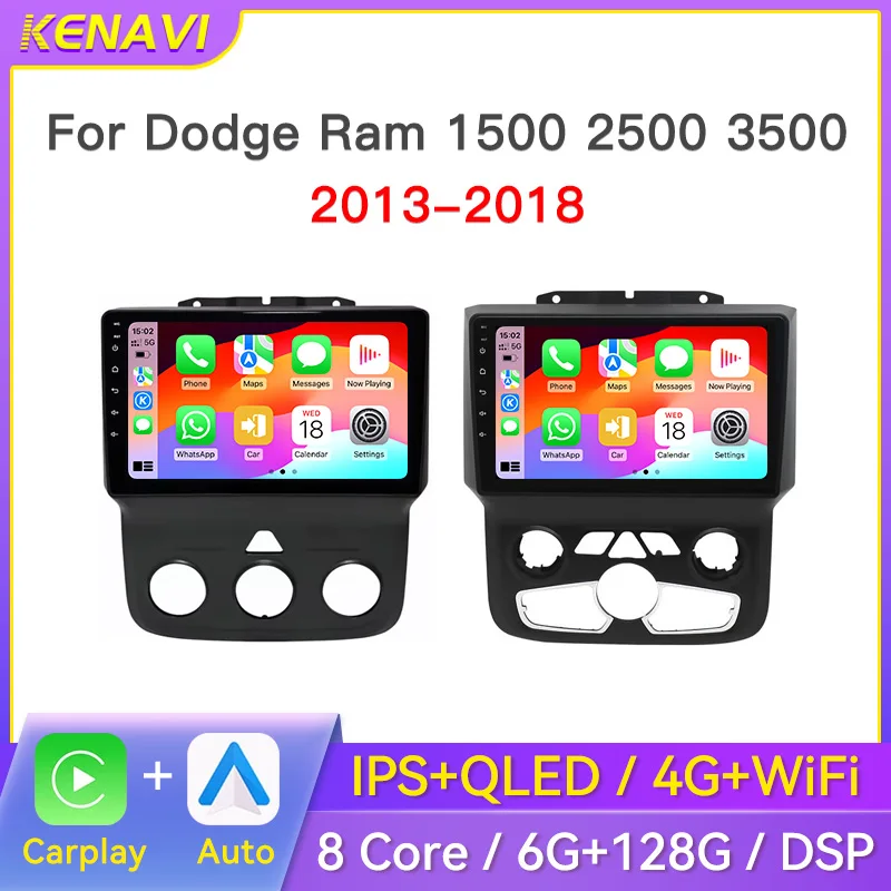Android Car Stereo Radio For Dodge Ram 1500 2500 3500（2013-2018） Multimedia Player GPS Wireless Carplay Touch Screen Head Unit
