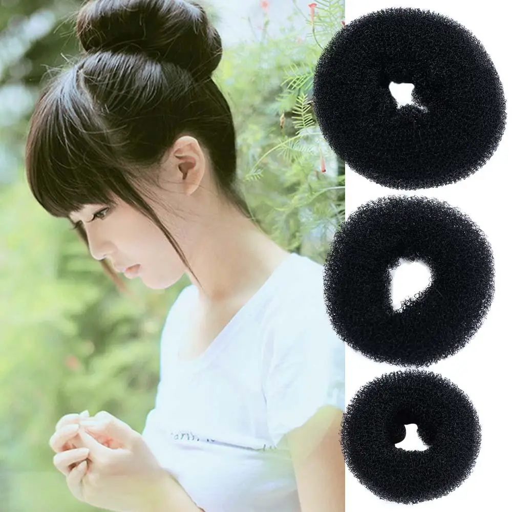 Female Easy Big Ring Donut Magic Foam Sponge Korean Style Ponytail Holder Hairstyle Tools Bird's Nest Bun Maker Women Hair Ring