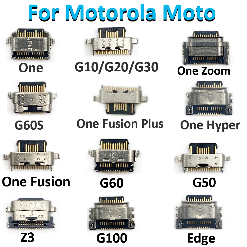 2 sztuk, gniazdo USB gniazdo ładowania portu wtyk złącze dla Moto krawędzi G60S G60 G10 G20 G30 G50 G100 Z3 G9 Plus moc jeden Fusion Zoom