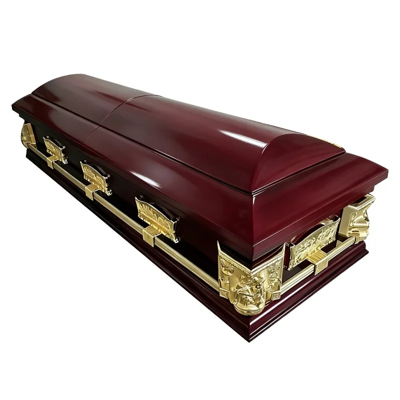 American solid coffin burial European coffin environmentally friendly and degradable