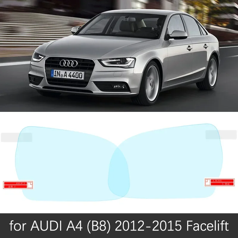 

Full Cover Anti Fog Film Rearview Mirror Rainproof Anti-Fog Clear Anti-fog Film For Audi A4 B8 2008~2015 Car Sticker Accessories