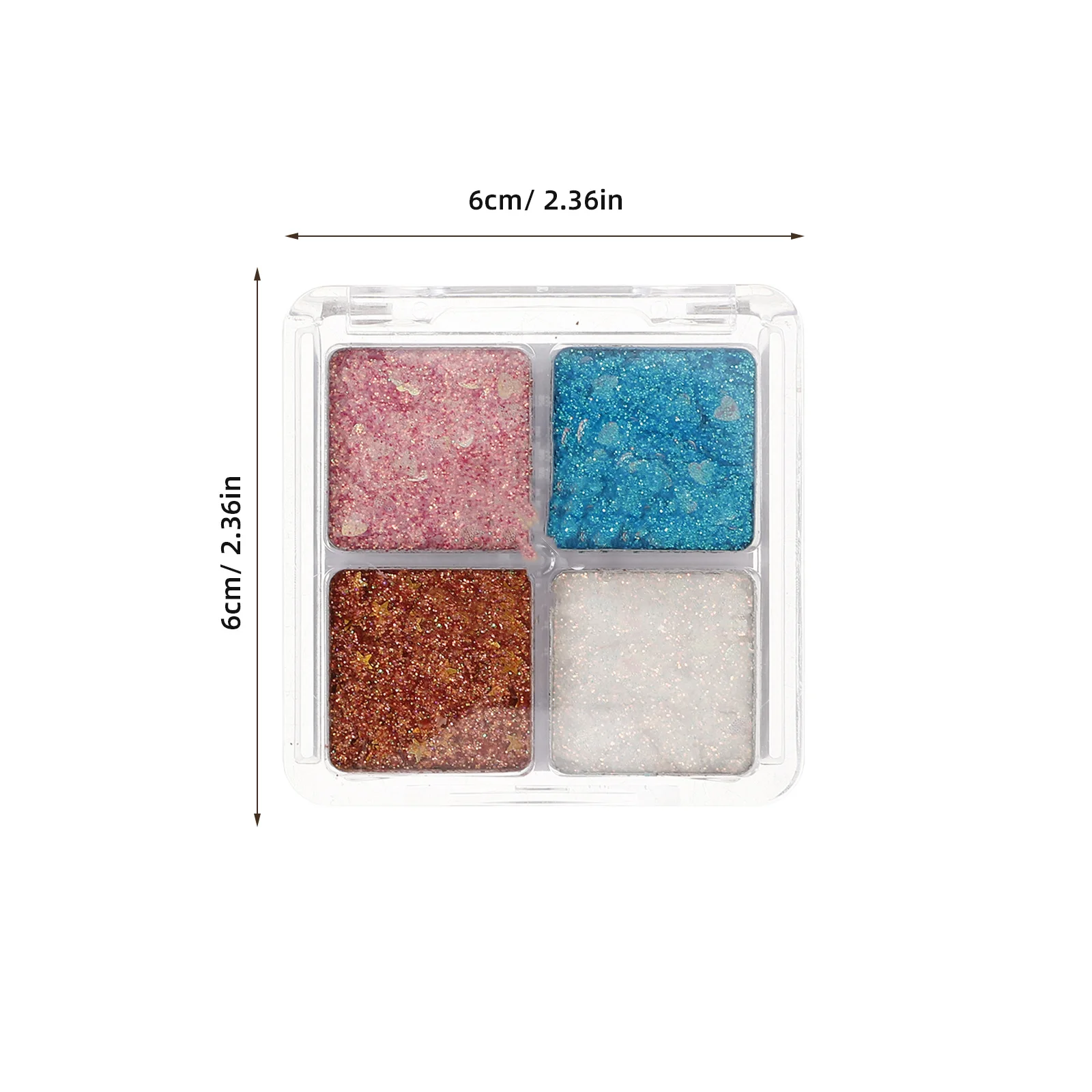 2 szt. Długotrwałe, błyszczące cienie do powiek z brokatem do makijażu oczu dla kobiet, na maskarady, wesela, występy, paleta cieni do powiek z brokatem