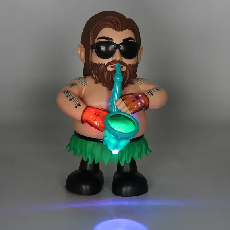 Electric saxophone toys with dancing music, electronic doll, cool uncle game, educational toys, birthday gift for children