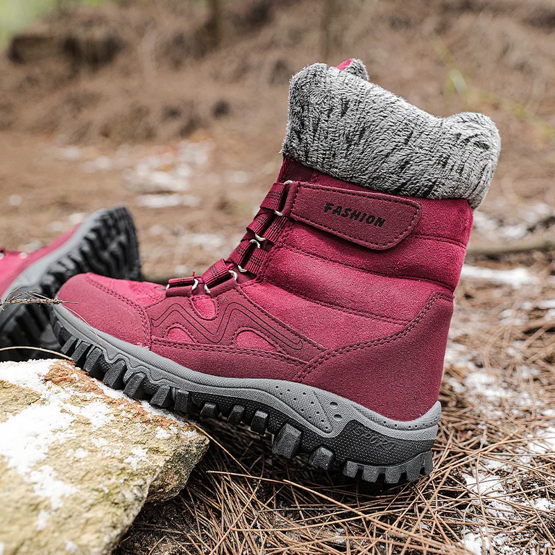 

Women's Winter Boots Warm Waterproof Non-Slip Plush Sneakers Slip-On Shoes Female Winter Tenis Boots Men's Sneakers