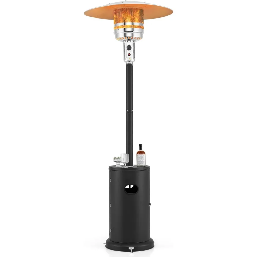 

50,000 BTU Propane Outdoor Heater, Patio Heater with Strengthened Stainless Steel Burner, Tip-Over, Flame-Out Protection