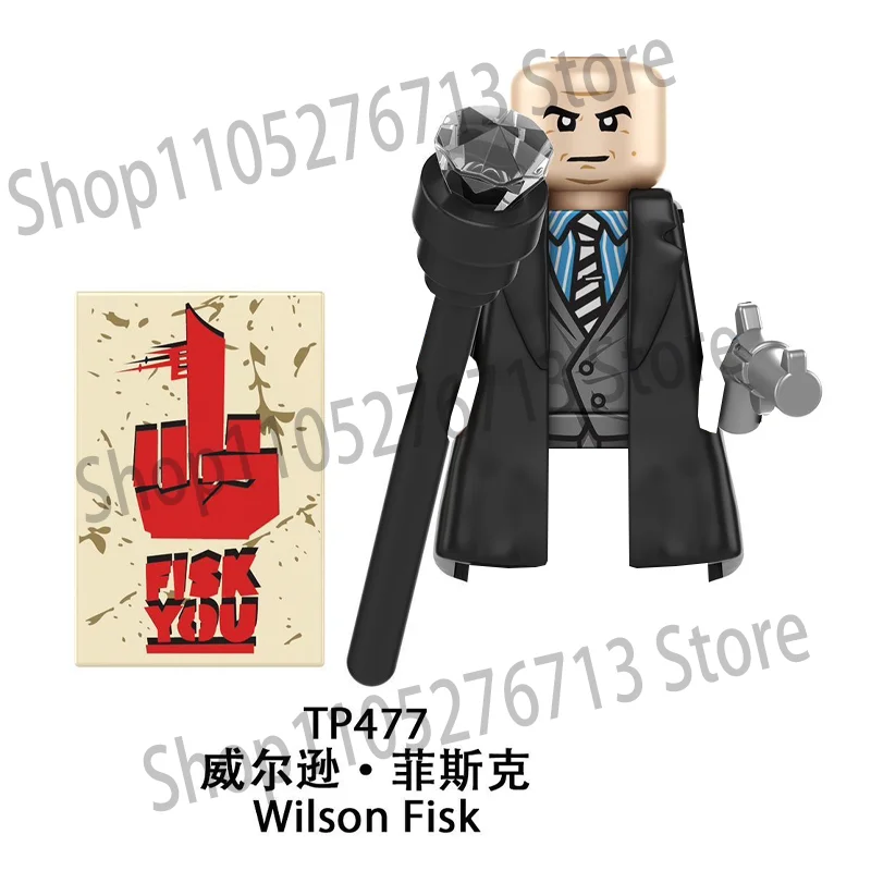 BEAST KINGDOM The Defenders Daredevil Punisher Bullseye Iron Fist Bausteine Elektra Muse White Tiger Bricks Spielzeug für Kinder