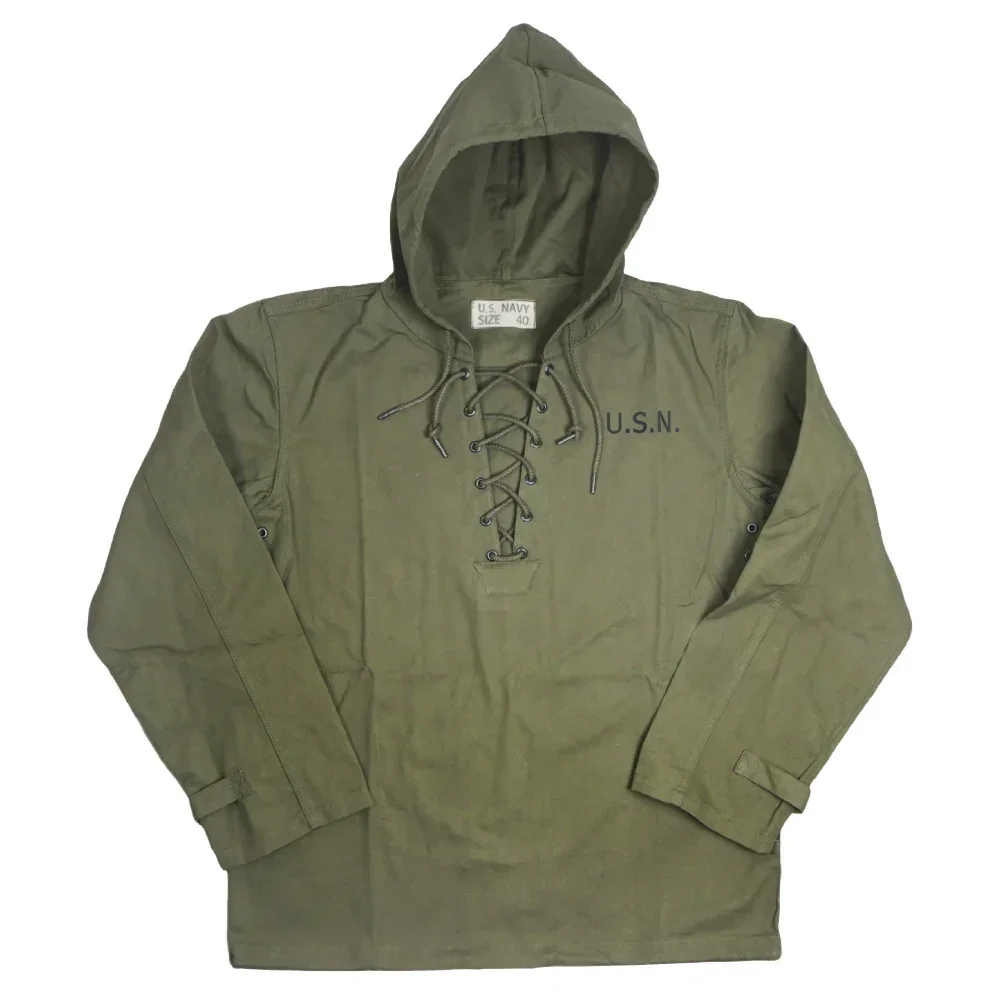 Wii WW2 USN American Soldier Jacket cappotto antivento materiale in puro cotone realizzato con tuta da ponte e giacca da abito