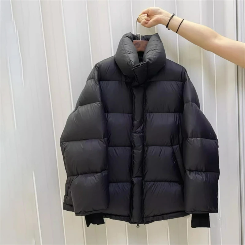 2024 winter new women\'s large lapel thick warm 90 white duck down jacket y2k high quality fashion loose casual bread clothes