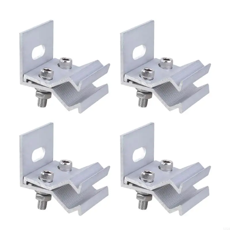 4pcs in alluminio in piedi morsetto cucitura per pannello installazione su tetti metallici staffe fotovoltaiche