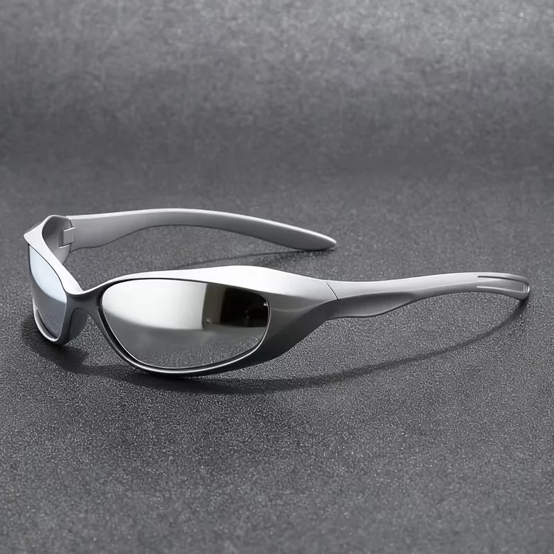 1Pc Future Sense Cyberpunk Sunglasses Y2K Millennium Hot Girl Street Shot Glasses Hip Hop Fashionable Unisex Cycling Glasses Par