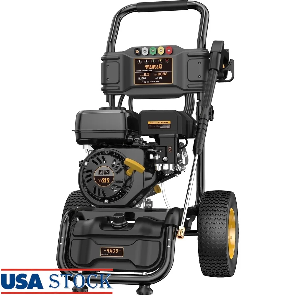 

3500 PSI Gas Pressure Washer 2.6 GPM Heavy Duty Power Washer with 30ft Hose Quick Connect Nozzles Home Cleaning Tasks