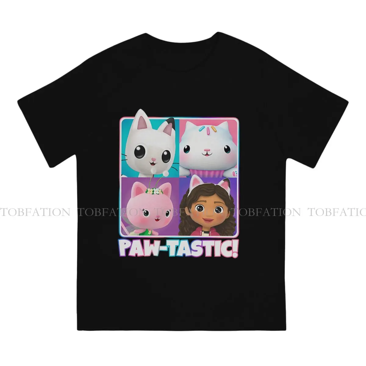 Paw Tastic Box Up Hip Hop TShirt Gabby's Dollhouse Printing Tops Comfortable T Shirt Male