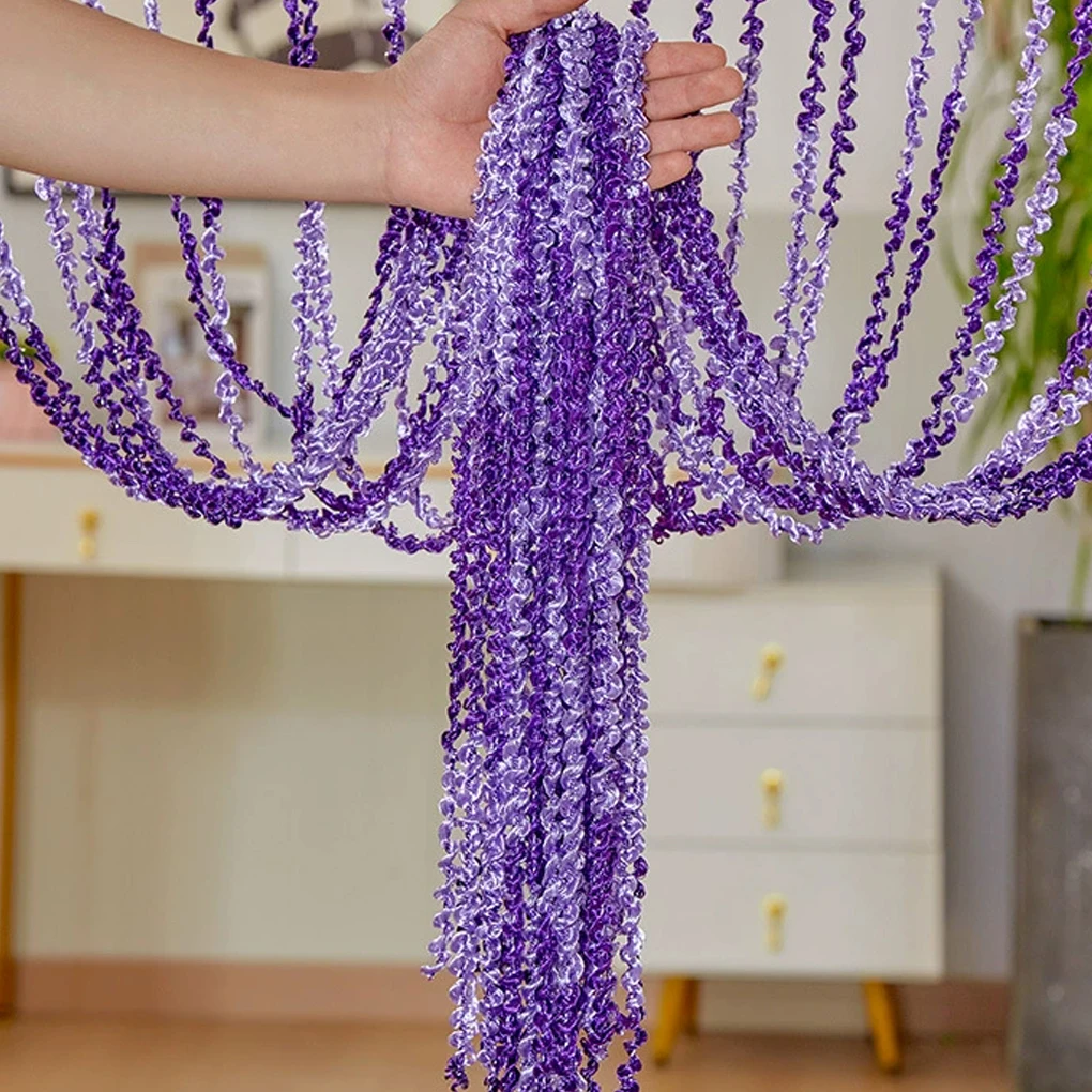 Metal Chain Door Curtains Fly Screen Beaded Door Curtain For Rustic Room Decor Handmade Bamboo greener