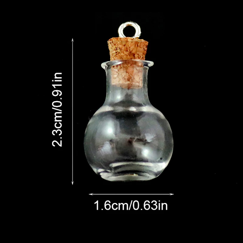 10Pcs/Set Small Glass Bottles Clear Bottles Mini Wishing Bottles with Cork Stoppers Wedding Christmas Birthday Party DIY Crafts