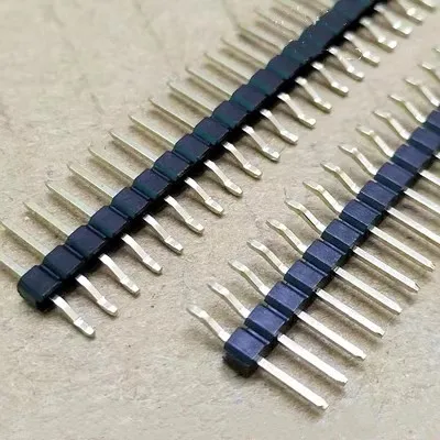 5pcs 2.54mm 1x40/2x40pin Single/double Row Right Angle Male Pin Header 90 Degree Smd / Smt Surface Mount Pcb Reflow Solder