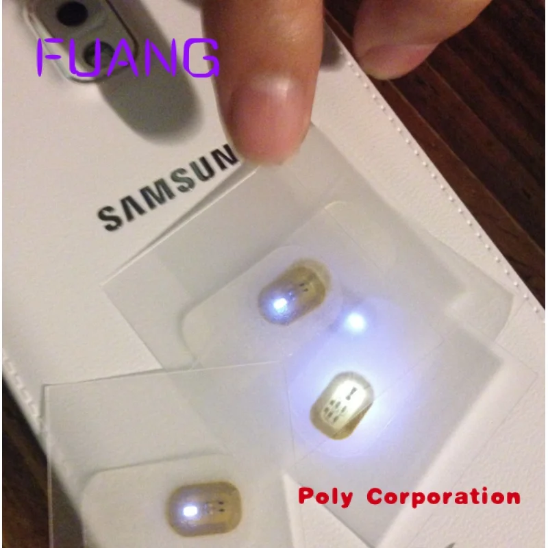 Smart LED Light lampeggiante Nail NFC Tag cellulare NFC Nail Sticker Fingernail Art Tip Sticker Fashion Smart NFC Chip