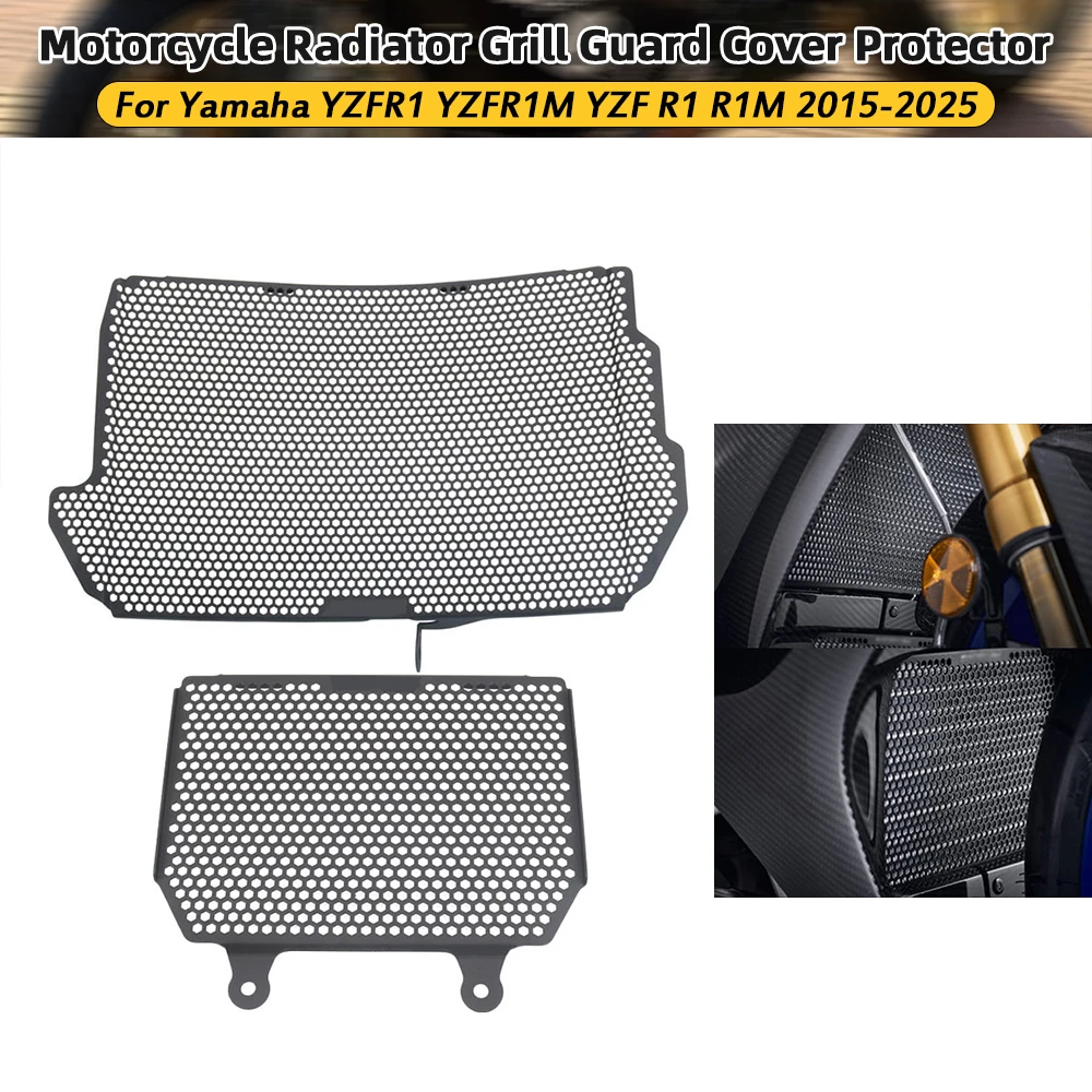 For YAMAHA YZF-R1 YZFR1 YZFR1M YZF-R1M YZF R1 2015-2023 2022 2021 Motorcycle Accessories Radiator Grille Guard Cover Protector