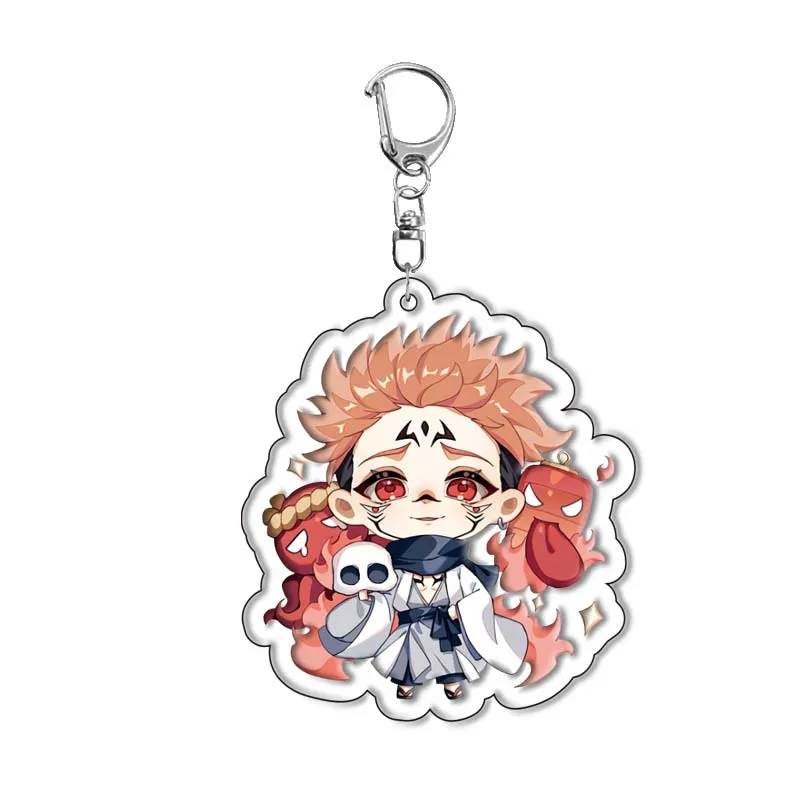 Anime Keychain Gojo Satoru Geto Suguru Acrylic Keyring Strap Figure Hanging Accessories