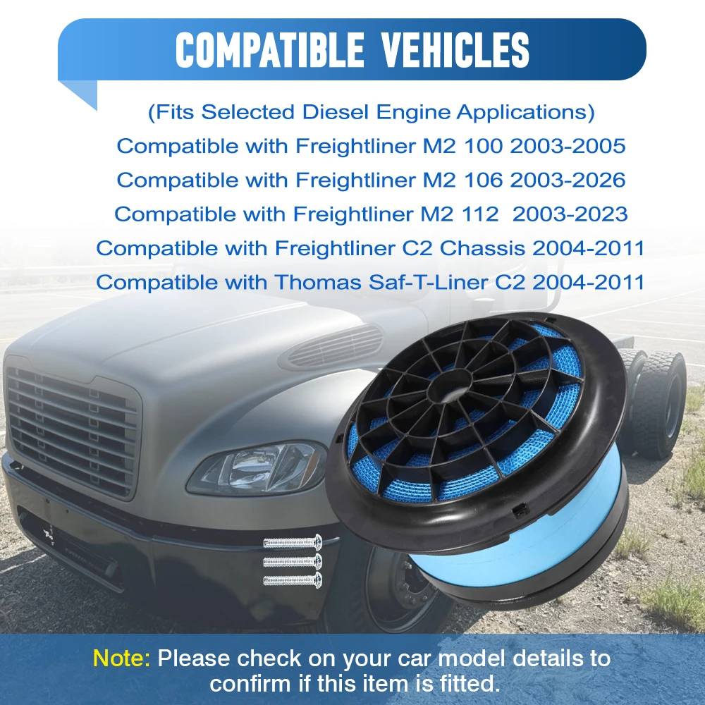 For Freightliner M2 100 106 112 C2 Chassis Thomas Saf-T-Liner C2 Engine Air Filter P607955 P617361 P548070 FLRTAF26154 AF26154
