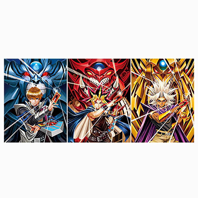 Anime Painting 3D Lenticular Poster Wall Poster Yu-Gi-Oh! Seto Kaiba/Yugi Muto/Marik Ishtar Wall Sticker Home Decor Gifts Toy