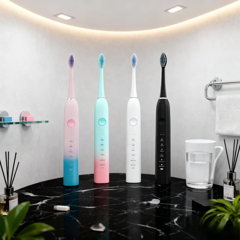

Ultra Quiet Electric Toothbrush Multiple Cleaning Modes Soft Bristles Gum Care Waterproof Design