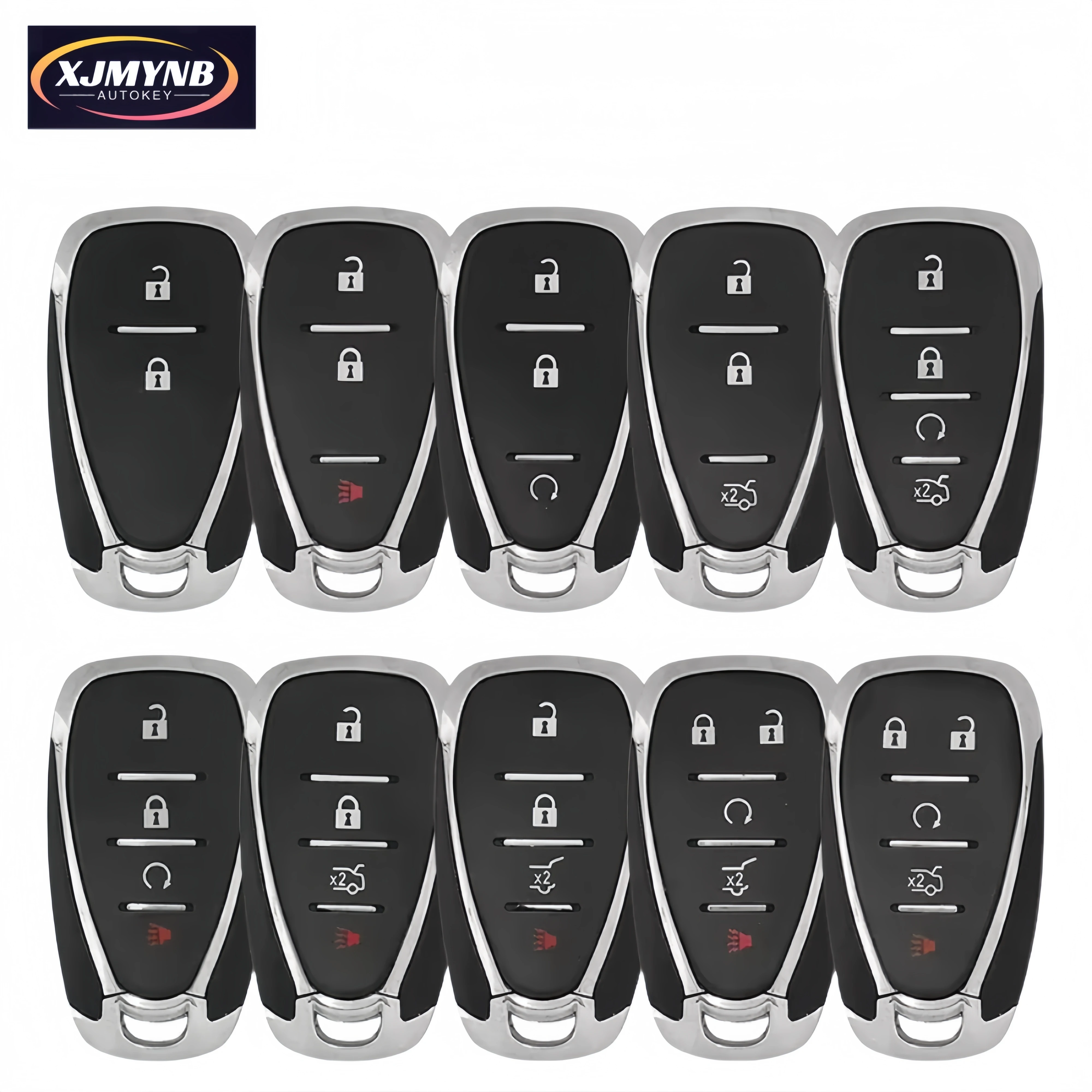 XJMYNB For  Chevrolet Camaro Equinox Cruze Malibu Spark 2016-2020 Smart Remote Car Key Shell Replacement 2/3/4/5 Buttons