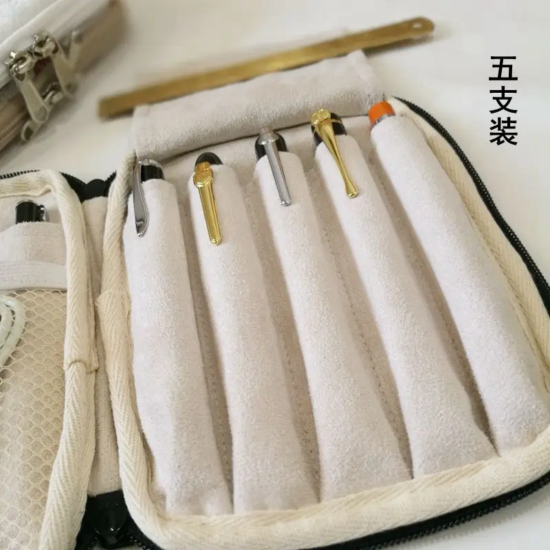 High-quality Nishijin-Woven Pencil Cases & Bags Stationery Storage Portable Zippered Pencil Case