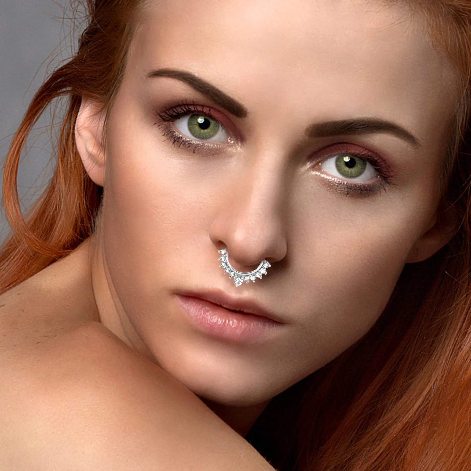 

19pcs Fake Rings No Piercing Cuff Fashion Jewelry For Women Non-Pierced Comfortable Easy Wear Party Dance Performance