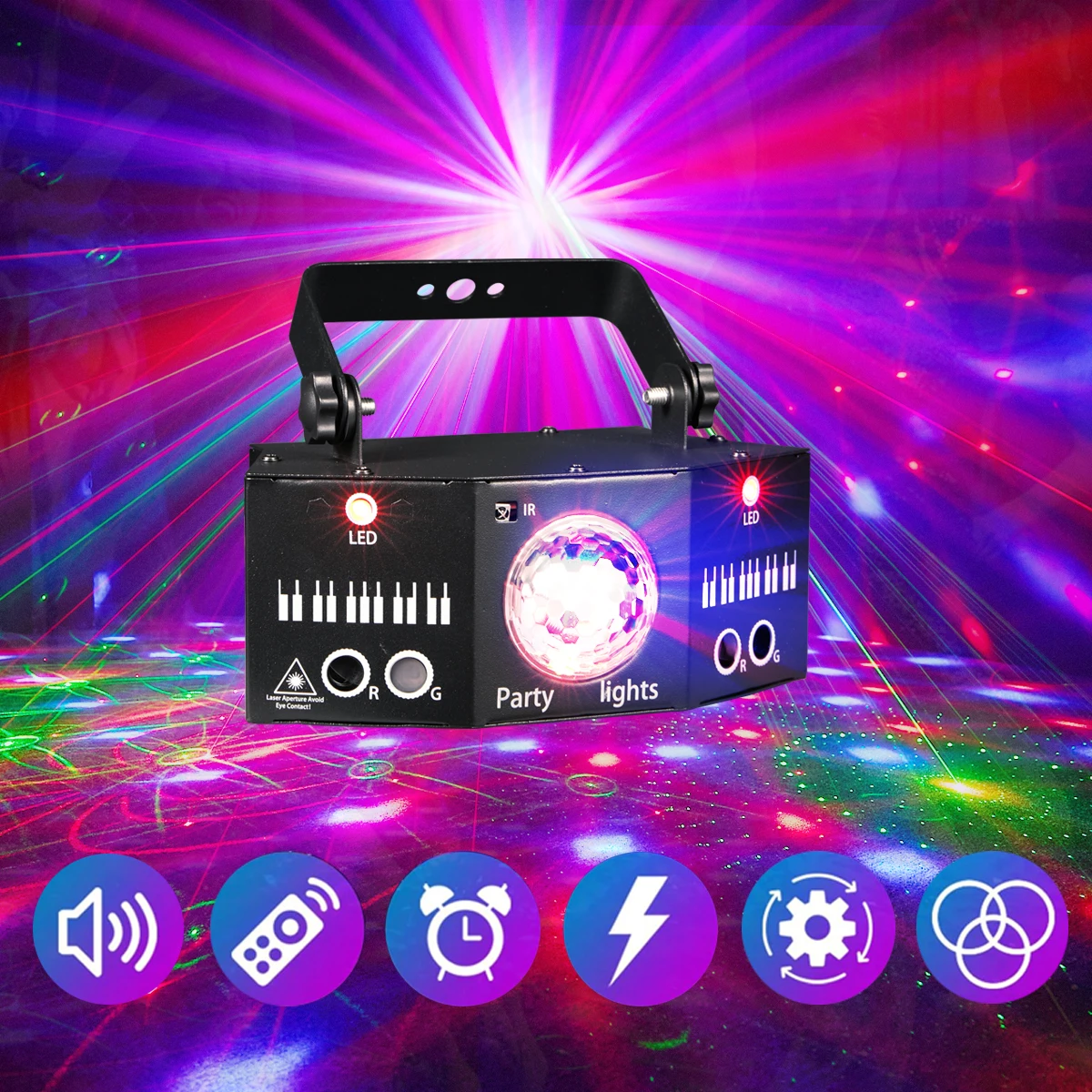 핫 세일 LED 레이저 효과 무대 조명 RGB 디스코 볼 파티 조명 레이저 램프 야외 나이트 클럽 DMX 컨트롤 PC