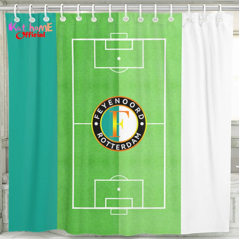 

Funny Feyenoord Shower Curtains Green Bathroom Curtain Waterproof Bath Screen Home Decoration Cortina De Bano Large 180cm 70X70"