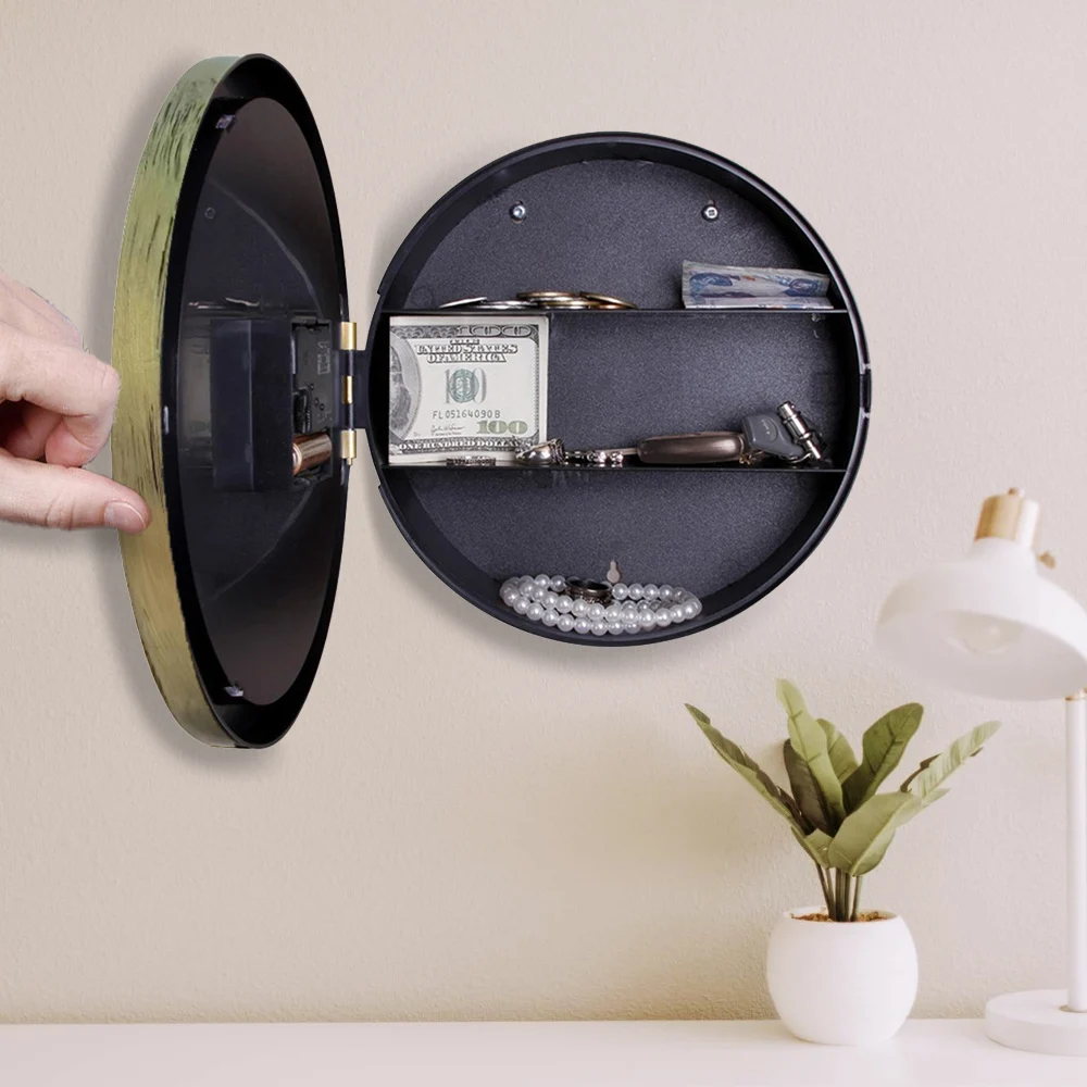Creative Wall Clock Hidden Safe Box Sight Secret Compartment Hide Cash Jewelry Keys Valueables For Home Office Decoration Safe