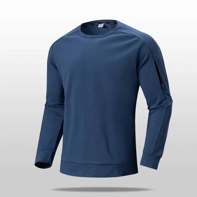 

Men's Round Neck Long Sleeve Shirt Breathable Warm Tee Casual Soft Classic Pullover Essential Fall Spring Clothing