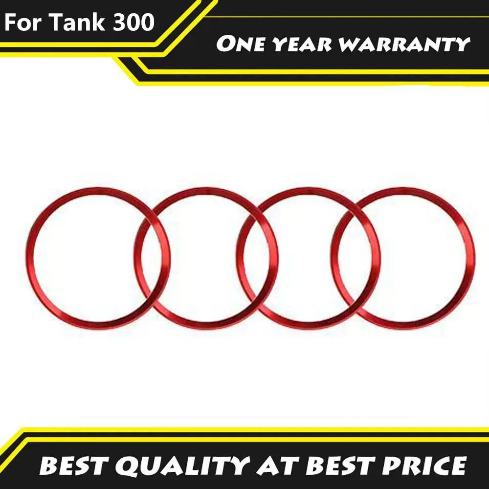 

Fit For WEY Tank 300 Wheel hub cover decorative ring aluminum alloy interior and exterior decoration car logo accessories