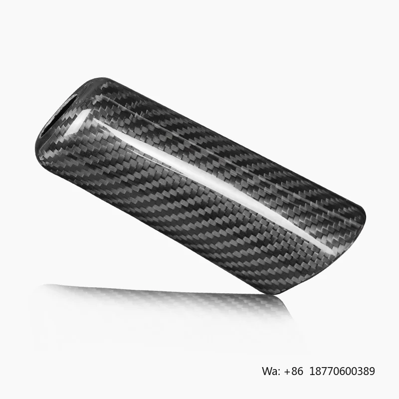 

Shasha Carbon Fiber Parking Brake Lever Replacement Sleeve Accessories Decoration Protection for Fiat Abarth 500