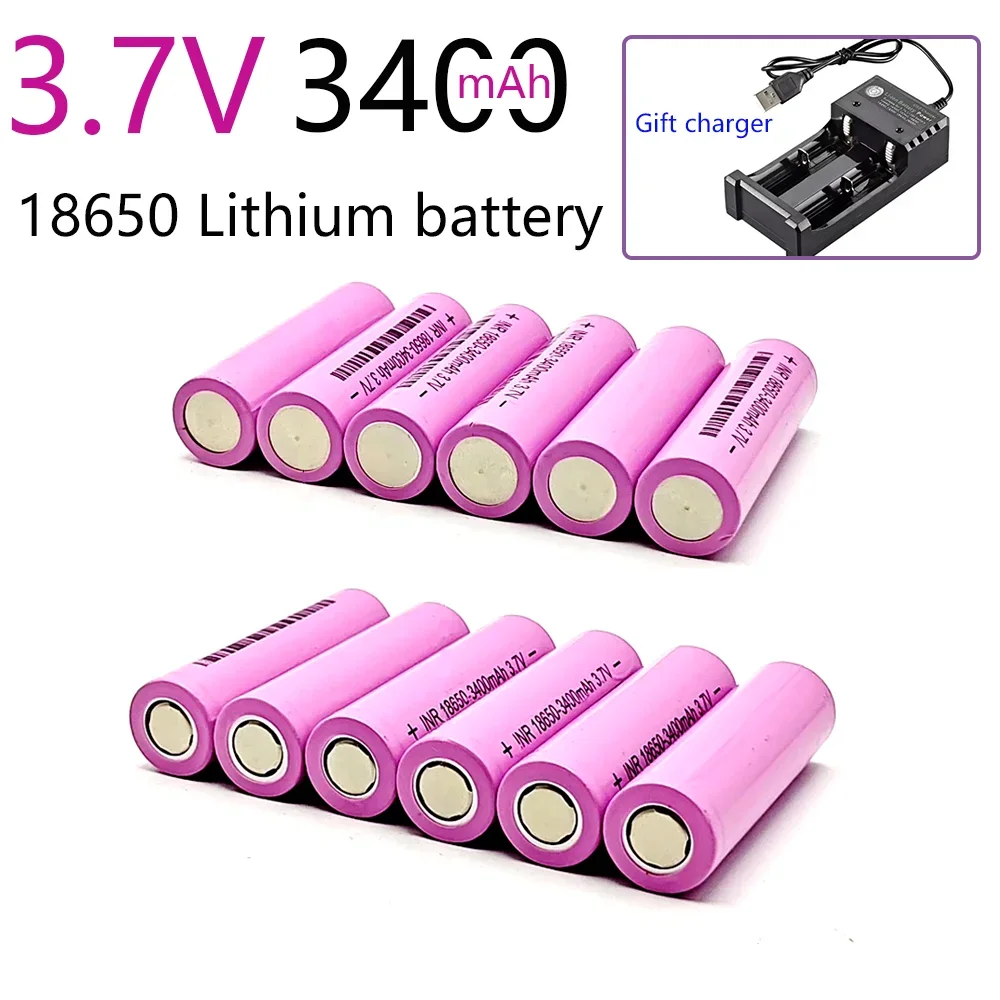 

3400MAH 3.7V 18650 Battery High Current Discharge Power Lithium Cell INR 18650 with charger
