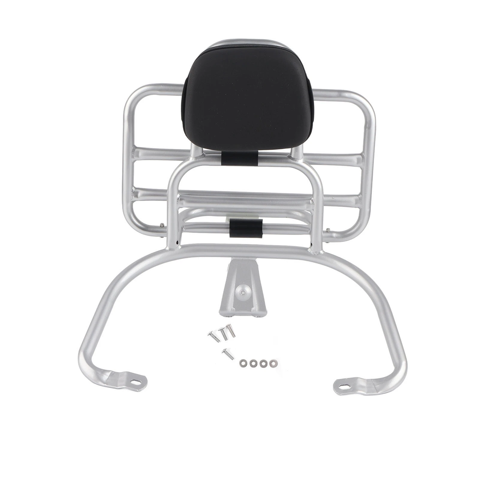 Luggage Carrier Bracket Motorcycle Luggage Holder Silver Rear Luggage Rack with Backrest Cushion Fit for Sprint Primavera 150