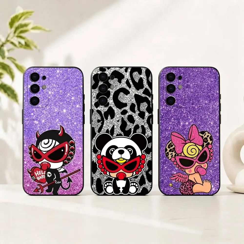 F-Fashion Hysteric M-Mini Phone Case Black Silicone Soft For Samsung S25,S24,S21,S22,S23,S30,Ultra,S20,Plus,Fe,Lite