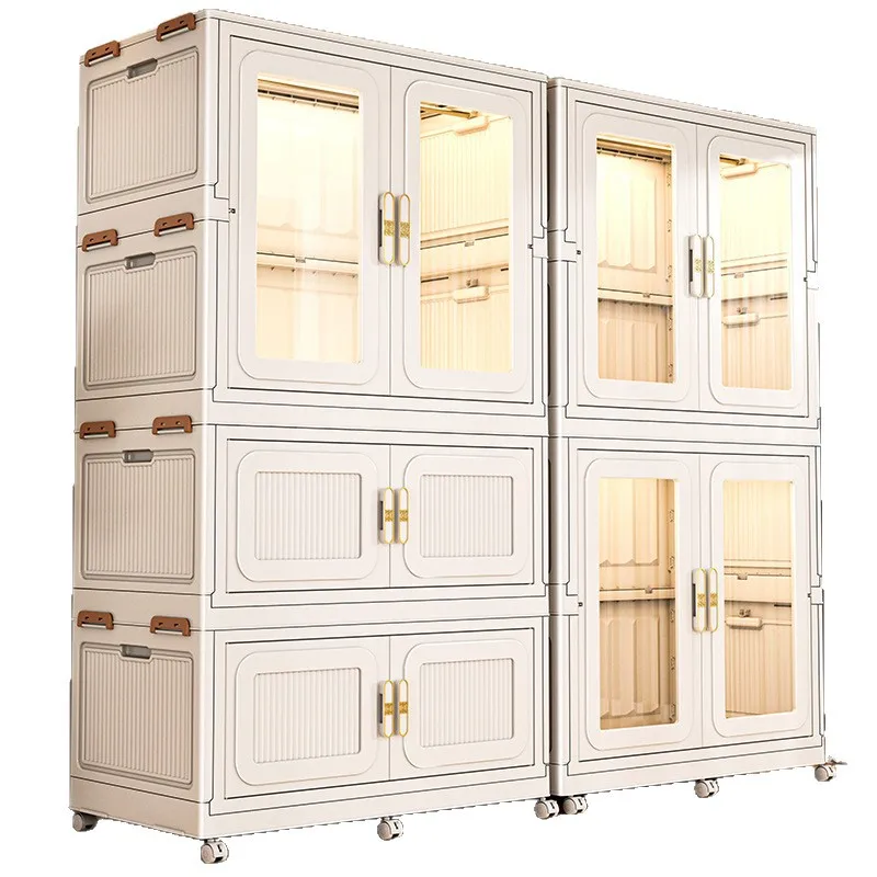 HYS Storage Cabinet Adult Wardrobe Giant Storage Box Household Children's Wardrobe Locker