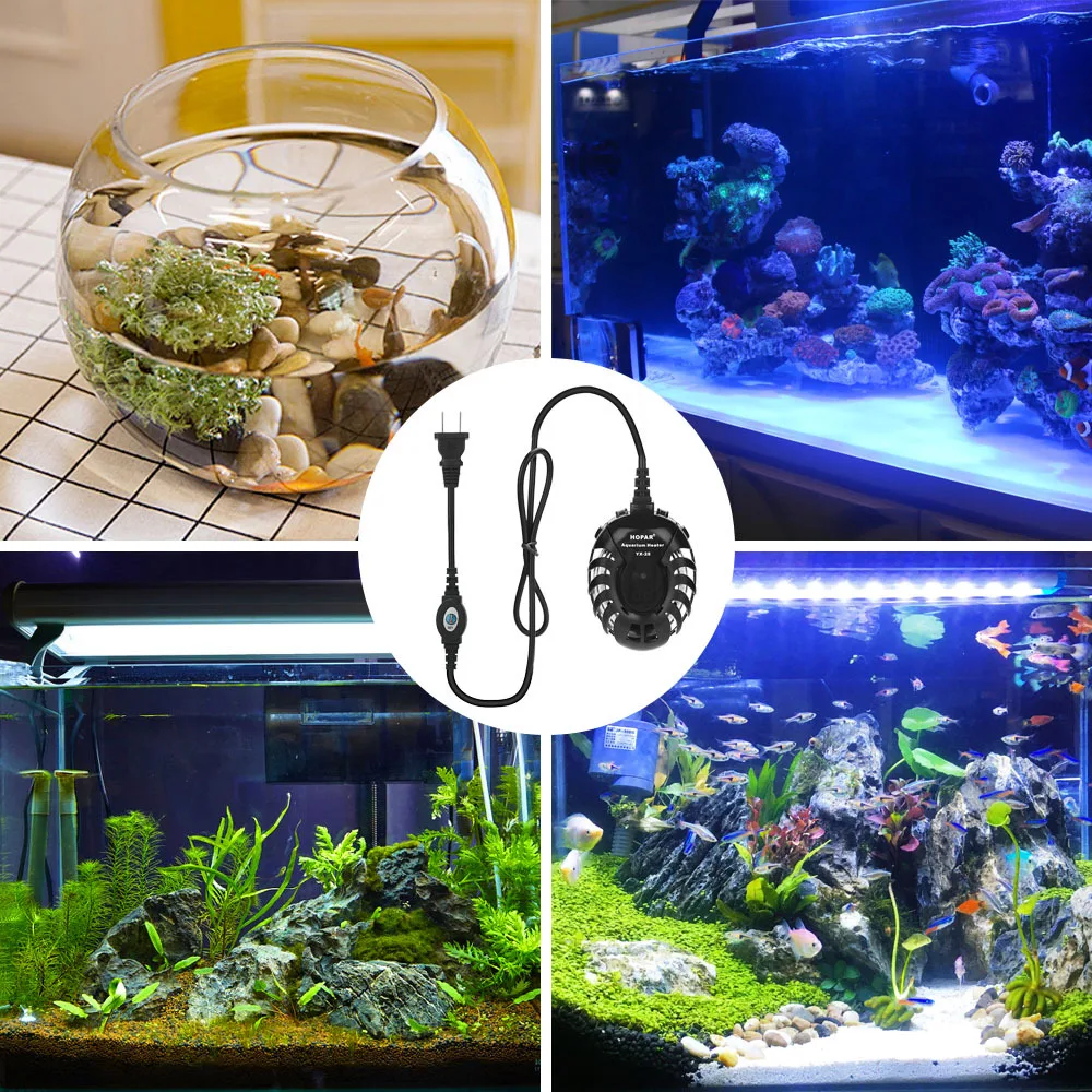 Aquarium Submersible Heater Fish Tank LCD Display Digital Adjustable Water Heating Rod Constant Temperature Control 100W