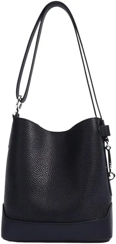 

Genuine Leather Bucket Bag for Women, Trendy Leather Crossbody Shoulder Purse