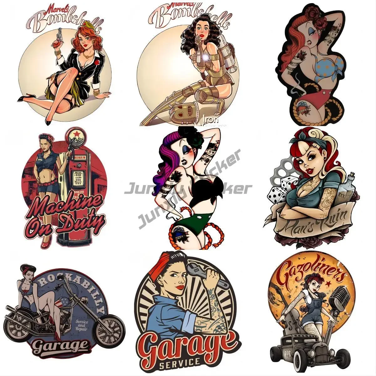 

Tattoo Hottie Girl Car Sticker Decal Laptop Helmet Stickers Car Wrap Waterproof Graphics