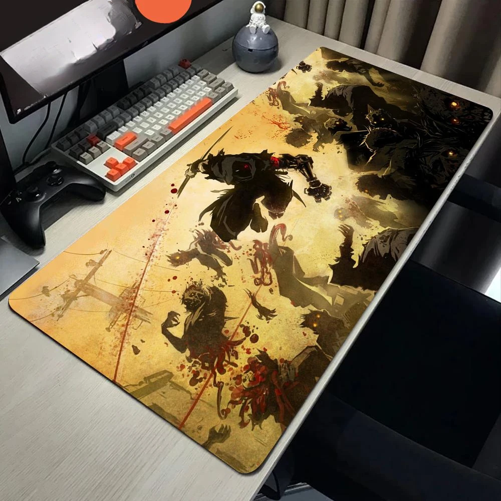 Ninja Scroll Game Mouse Pad Anime Style Fearless Warrior Rubber Slip Waterproof Home Notebook Desk Mat Japanese Mat 900*400*5MM