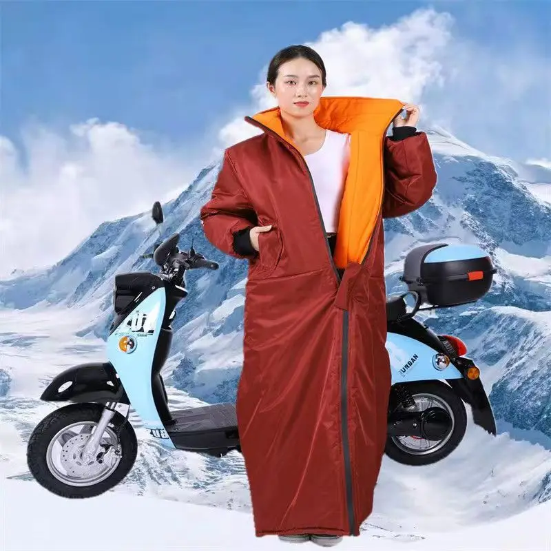 Motorcycle Windshield Winter Extended Warm Thickened Cold Electric Vehicle Riding Suit