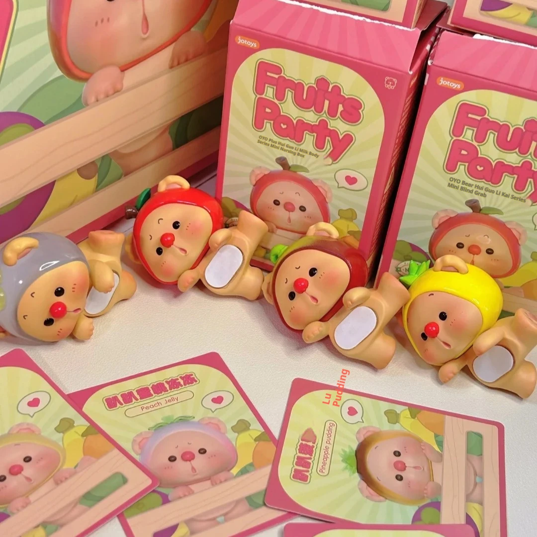 

Oyo Bear Cub Fruit Hippers Mini Series Blind Box Handmade Trendy Ornament Anime Figures Toys Cute Cartoon Surprise Box Gifts
