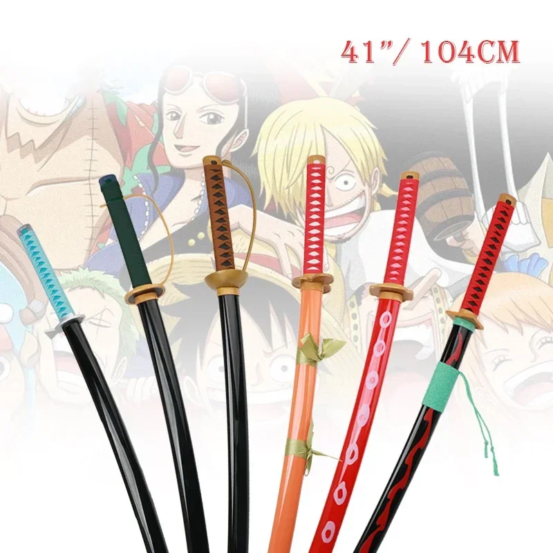 New Roronoa Zoro Katana Swords Anime Cosplay Bamboo  Sword Decoration Gift Shirauo Kozuki Toki Kinemon Jack Shanks katanas