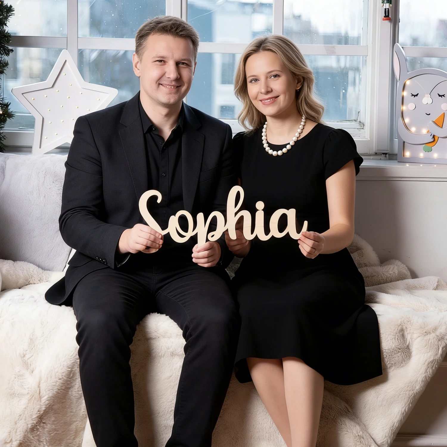 1pc Customized wooden name logo, Customizable content, Baby room name and wall decoration image 3