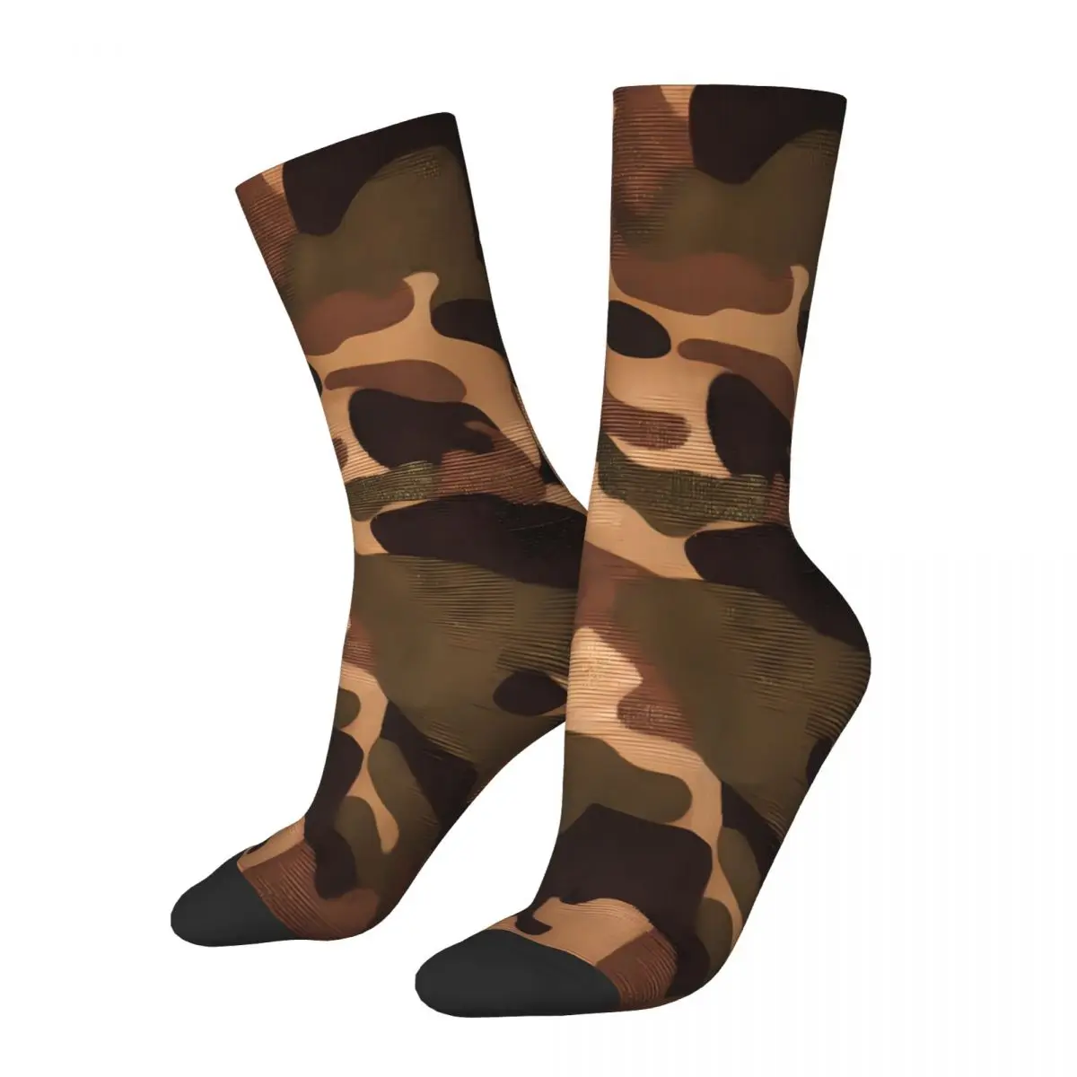 Earth Tone Camouflage Socks Male Mens Women Winter Stockings Hip Hop