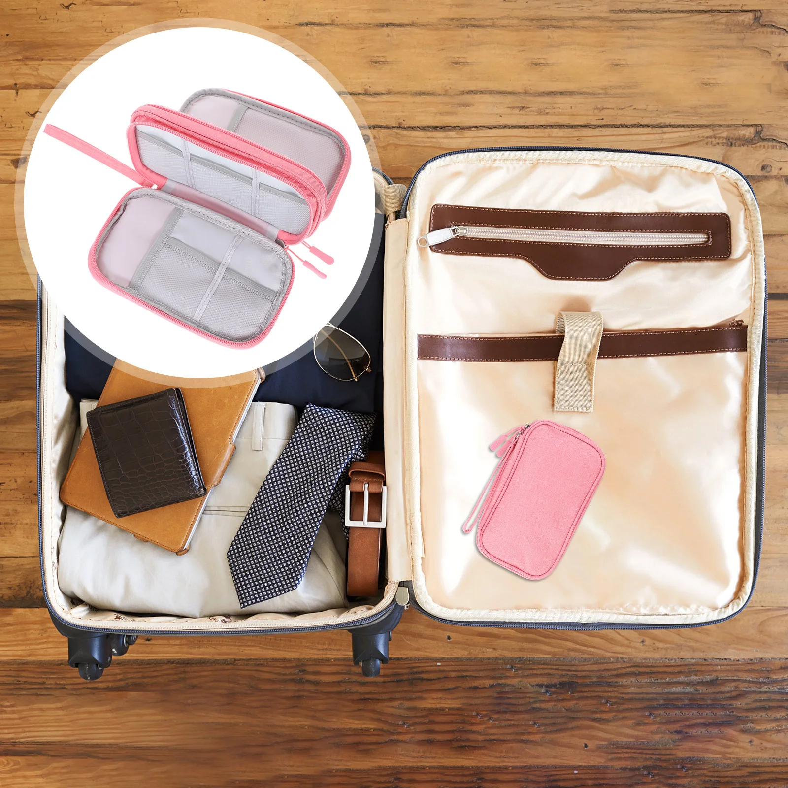 

Electronics Accessory Organizer Bag Compact Travel Digital Storage Case Cable Cord Organizer Electronics Pouch Power