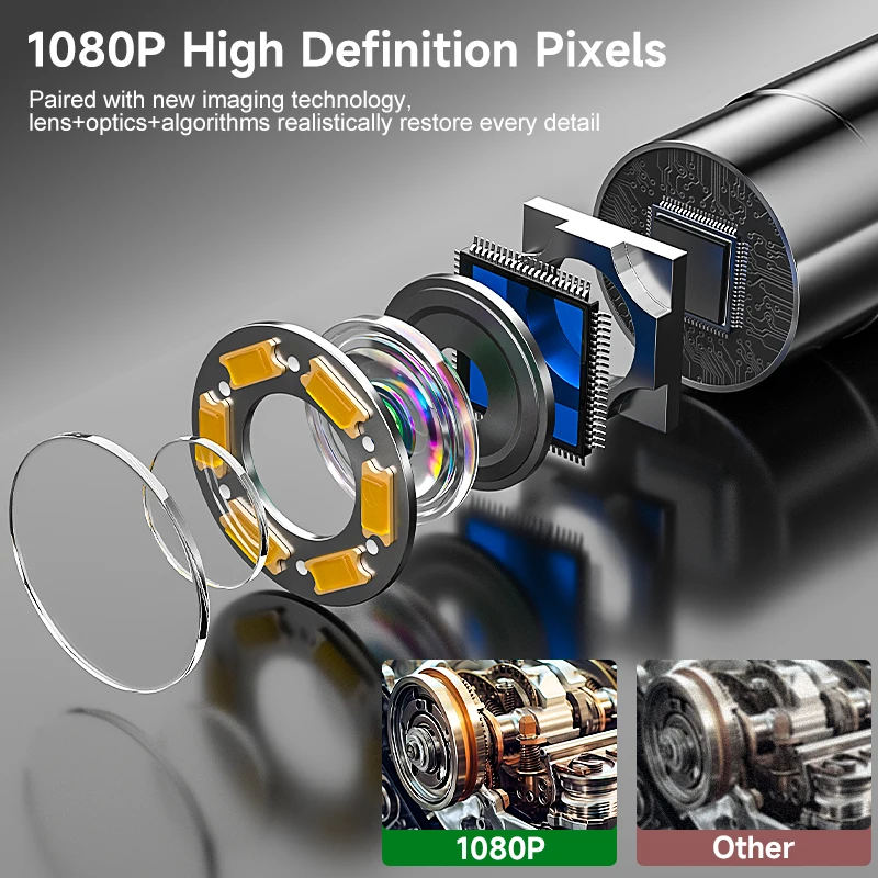 Two Way Articulating Endoscope Joystick TYPE-C 2-Way 360° Steering Camera Automotive Inspection Borescope For Android/iOS Phone