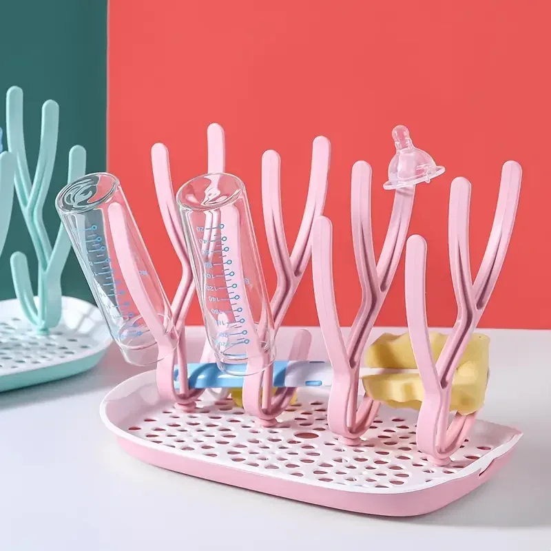 

Multifunctional Single-pack Baby Bottle Drain Rack, Tableware Cup Storage Drying Bracket Plastic Bottle Drying Storage Rack